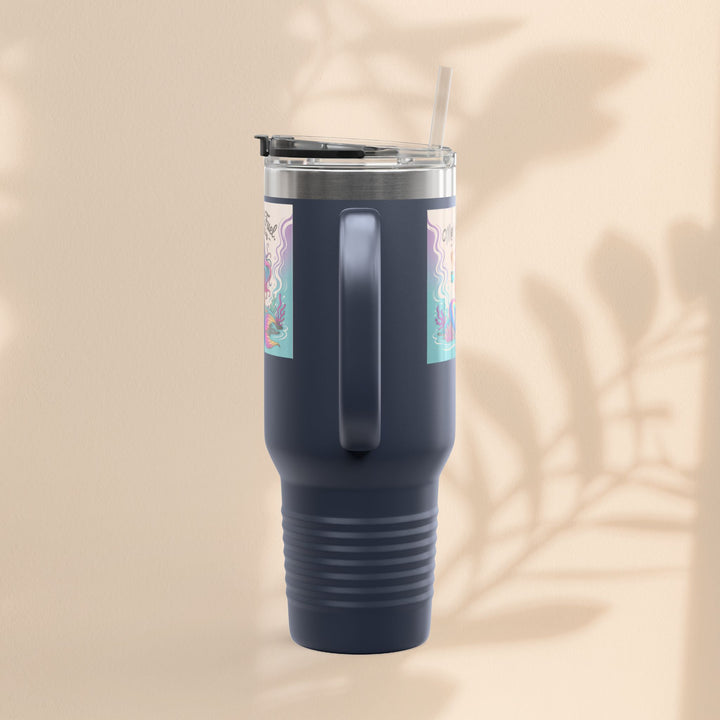 Magical Mermaid Fuel Insulated Travel Mug | 40oz Fantasy Drinkware for Beach Lovers, Gifts for Her