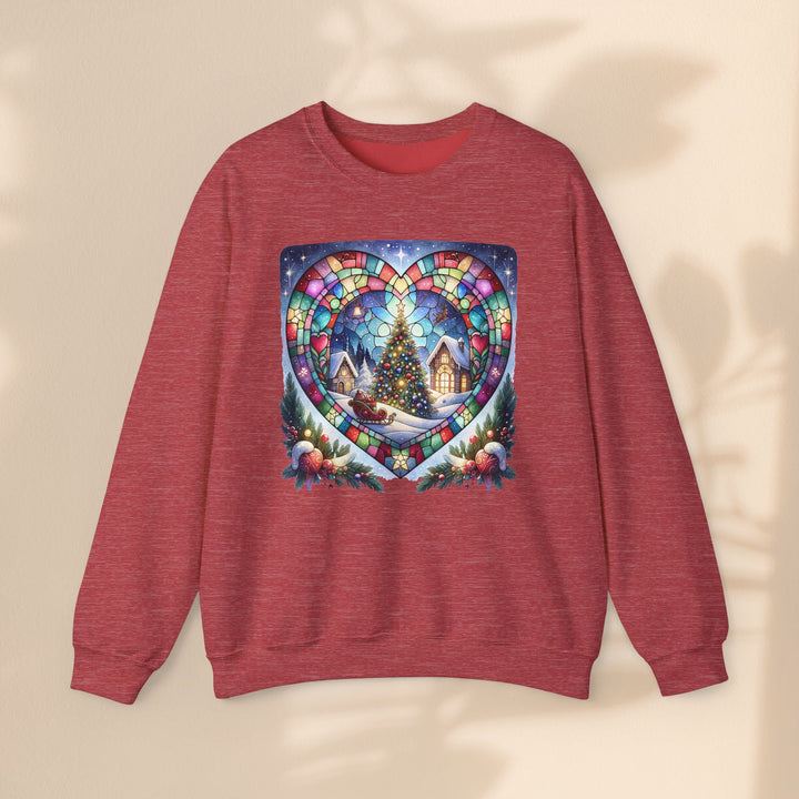 Unisex Heavy Blend™ Crewneck Sweatshirt - Christmas Tree Heart