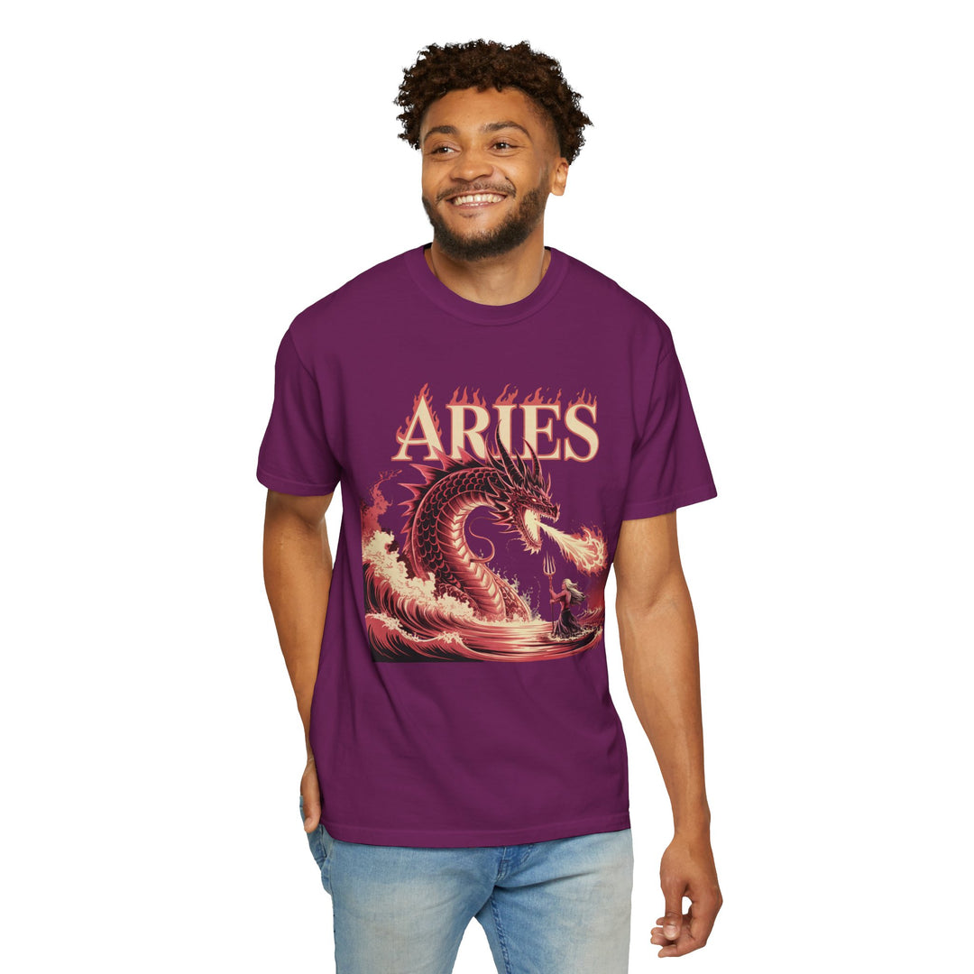 Aries Graphic T-Shirt: Unisex Astrology Tee, Zodiac Shirt for Birthdays & Everyday Wear, Perfect Gift for Aries Friends