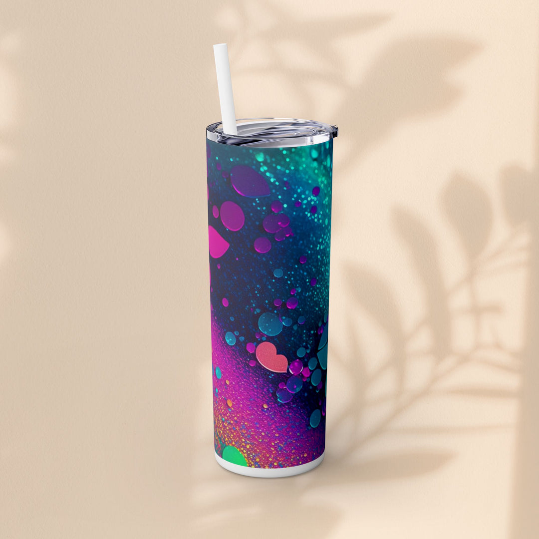 Skinny Tumbler with Straw, 20oz - Mer Sparkle