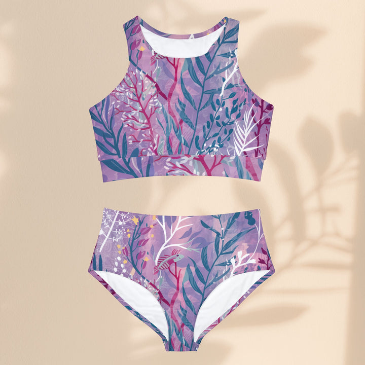 Two-piece Swimsuit - Purple Seaweed