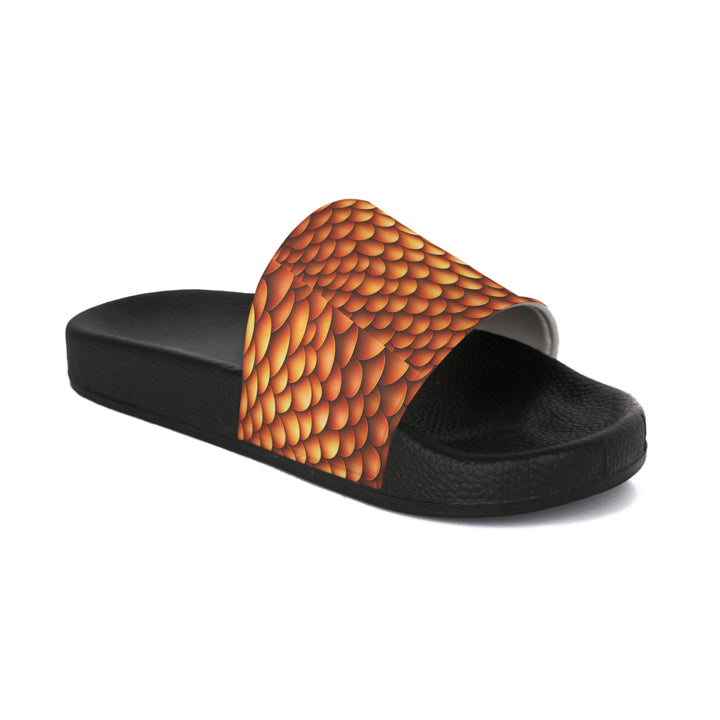 Men's Slide Sandals - Golden Dragon Scales