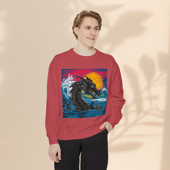 Unisex Garment-Dyed Sweatshirt - Conquering Dragon