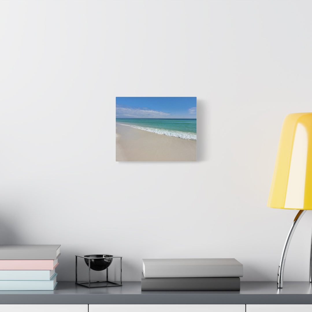 Beach Shoreline Matte Canvas Print – Tranquil Ocean Wall Art