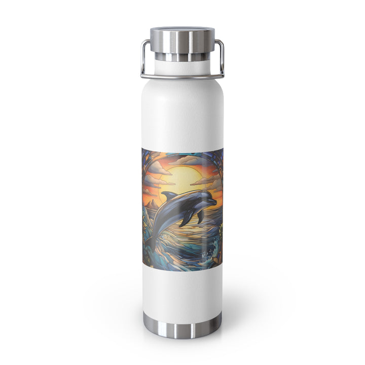 Copper Vacuum Insulated Bottle, 22oz - Dolphin Love