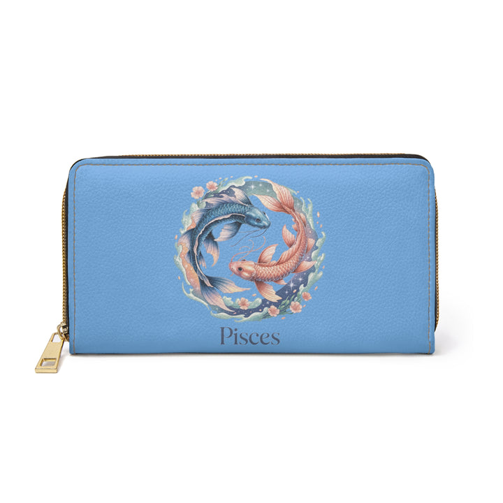 Pisces Zipper Wallet | Zodiac Print Wallet, Astrological Gift, Cute Coin Purse, Stylish Accessory for Pisces, Birthday Present