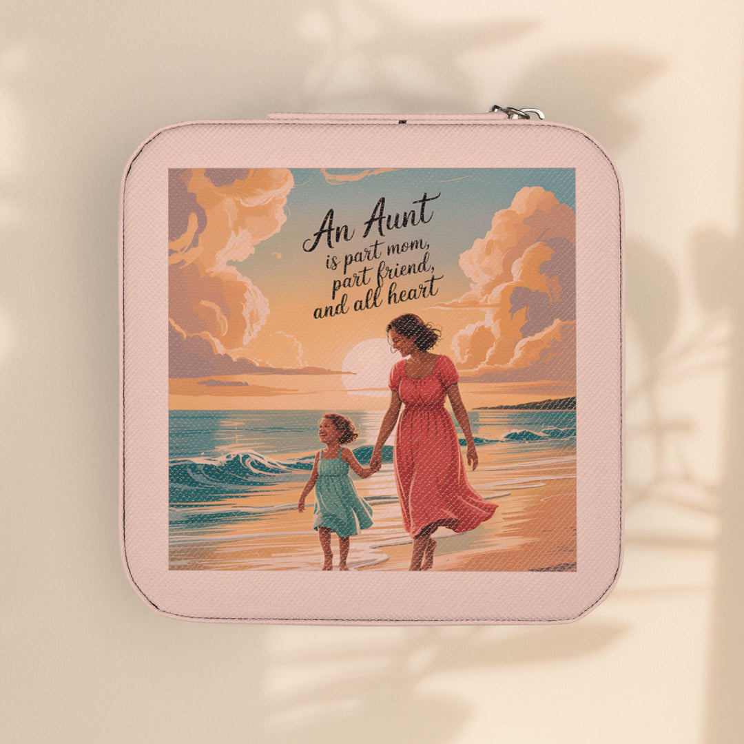 Jewelry Travel Case — 'Aunts Are All Heart'