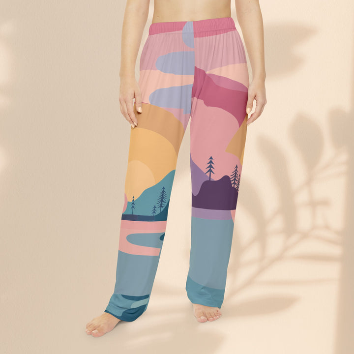 Women's Pajama Pants - Pastel Scene