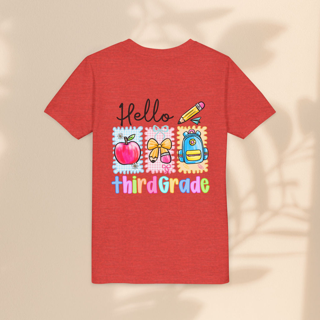 Colorful Third Grade Youth Tee, Back to School Shirt, Kids Graphic T-Shirt, 3rd Grade Celebration Apparel, Cute School Outfit, Fun [...]