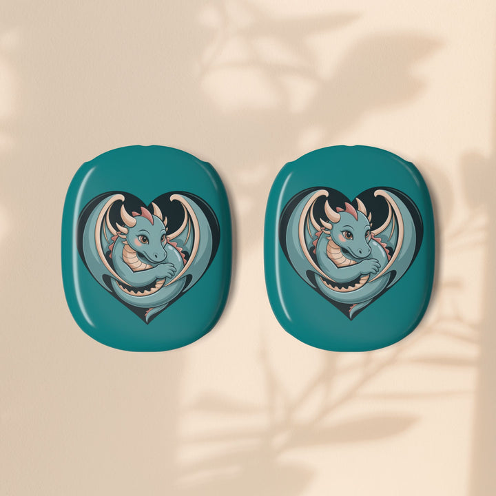 Teal Dragon Heart AirPods Max Shell Case
