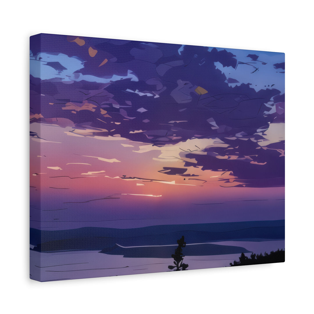 Elegant Sunset Canvas Print for Bedroom and Living Room