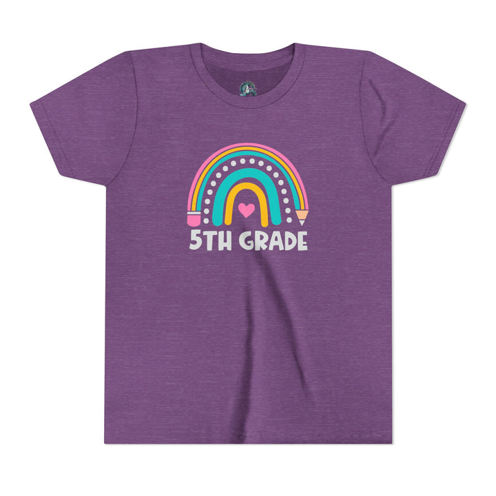 Rainbow 5th Grade Youth Tee, Back to School Shirt, Kids Birthday Gift, Elementary Student Apparel, Classroom Outfit, Fun Kids Wear