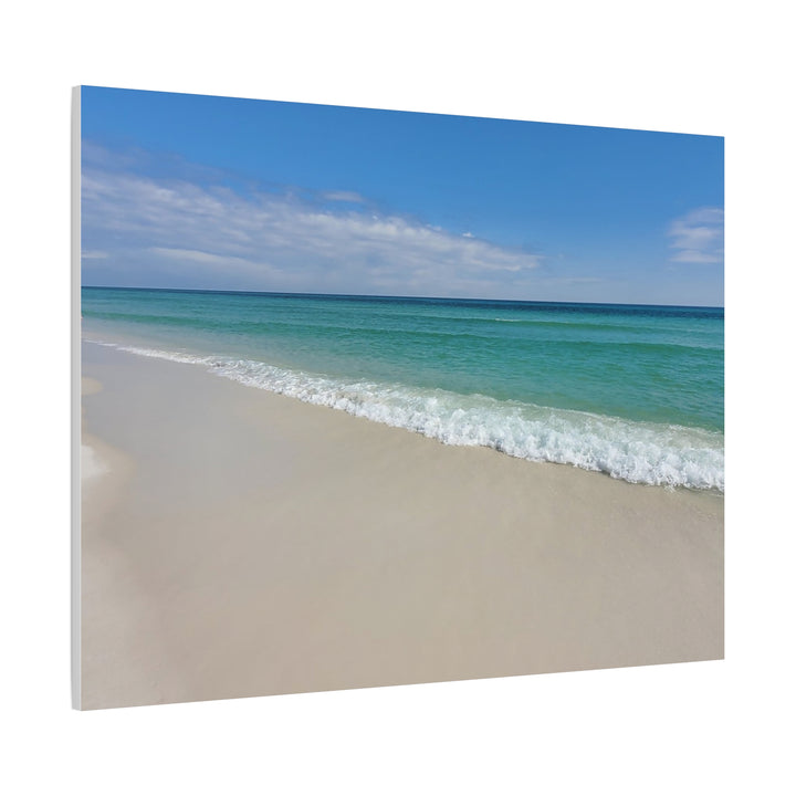 Beach Shoreline Matte Canvas Print – Tranquil Ocean Wall Art