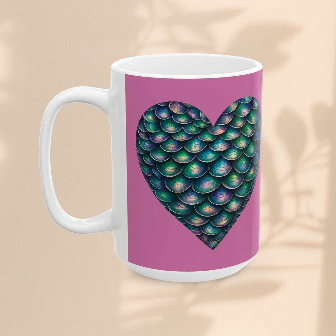 Ceramic Mug, (11oz, 15oz) - Mermaid Heart