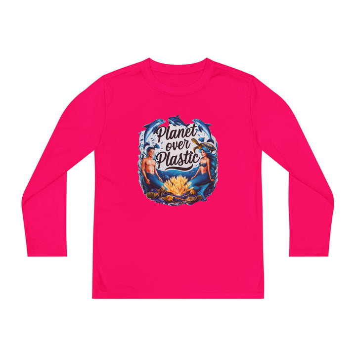 Youth Long Sleeve Competitor Tee - Planet Over Plastic