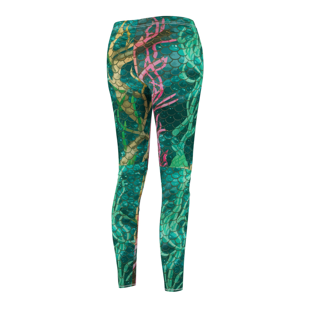 Women's Casual Leggings - Mermaid Scales Net