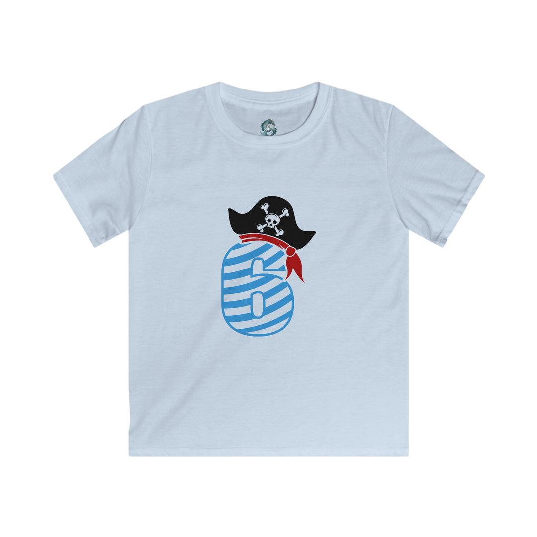 6 year old Pirate-Themed Kids Tee, Fun Birthday Gift, Adventurous Pirate Outfit