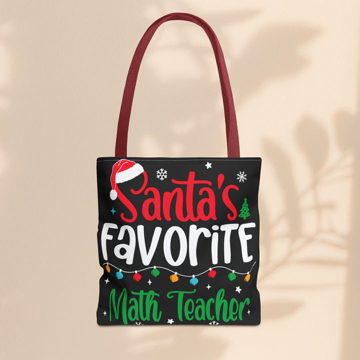 Tote Bag (AOP) - Santa's Favorite Math Teacher