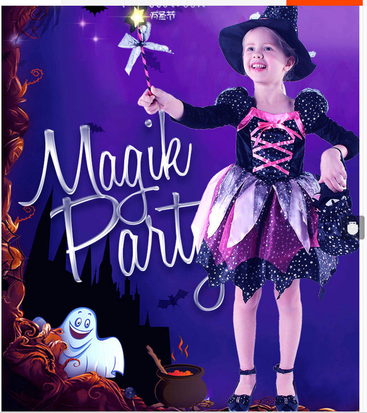 Girls’ Halloween Witch Costume – Toddler & Kids Cosplay Outfit