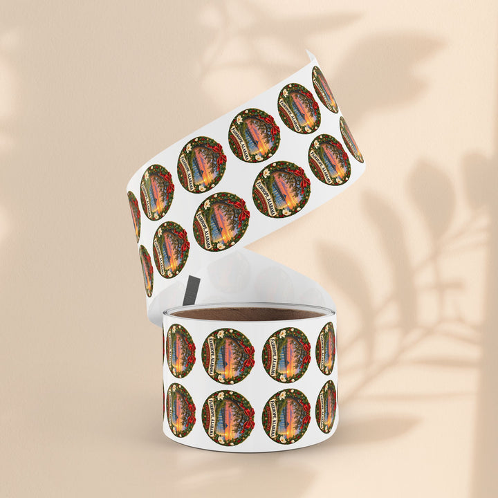 Fairhope Alabama Christmas Sticker Roll – Coastal Sunset Labels