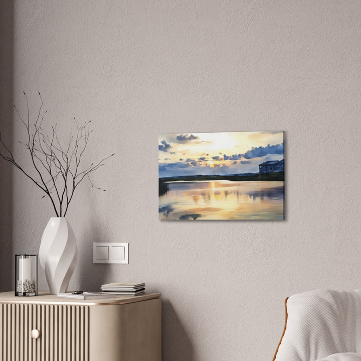 Serene Sunset Landscape Canvas Wall Art