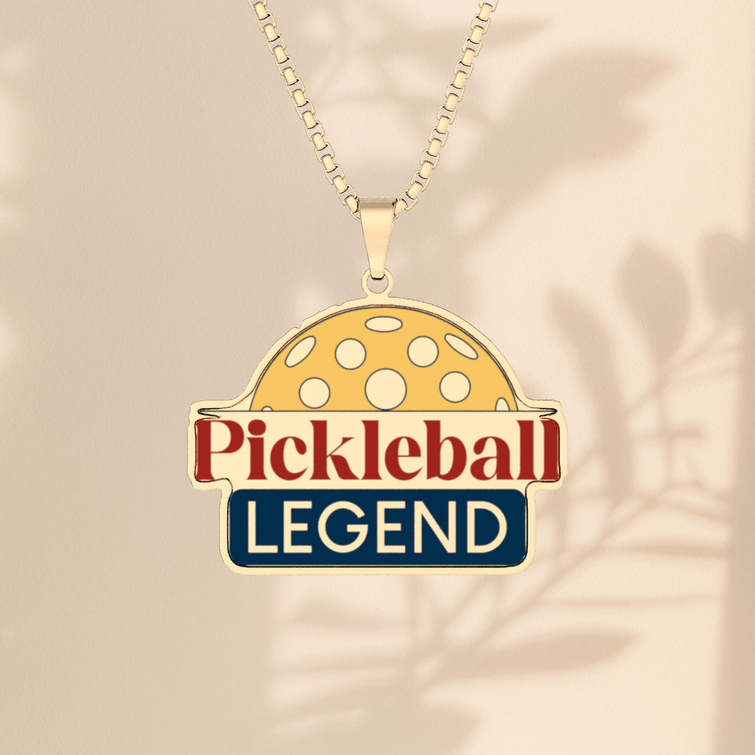 Pickleball Legend Pendant Necklace — Custom Photo Pendant