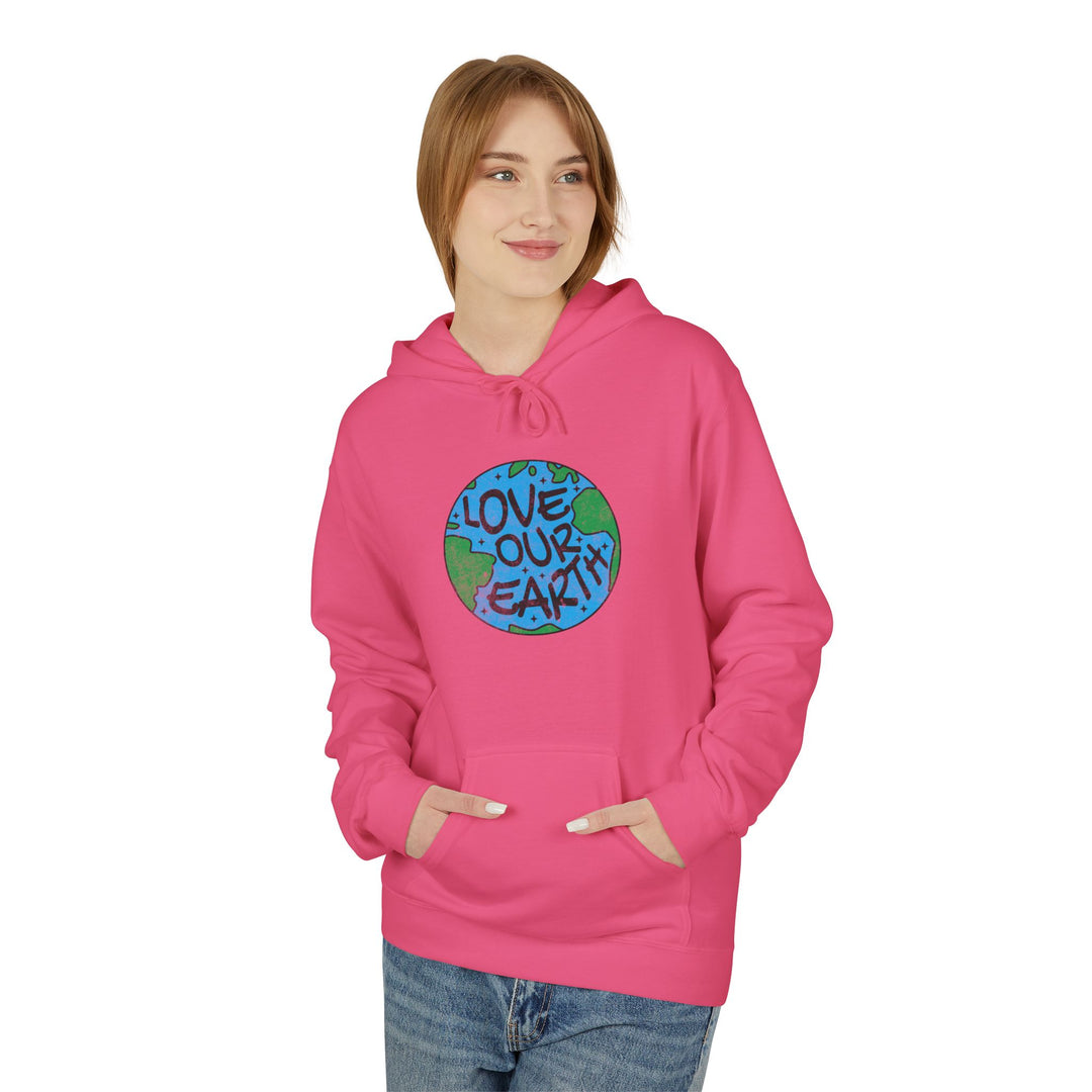 Unisex Midweight Softstyle Fleece Hoodie - Love Our Earth