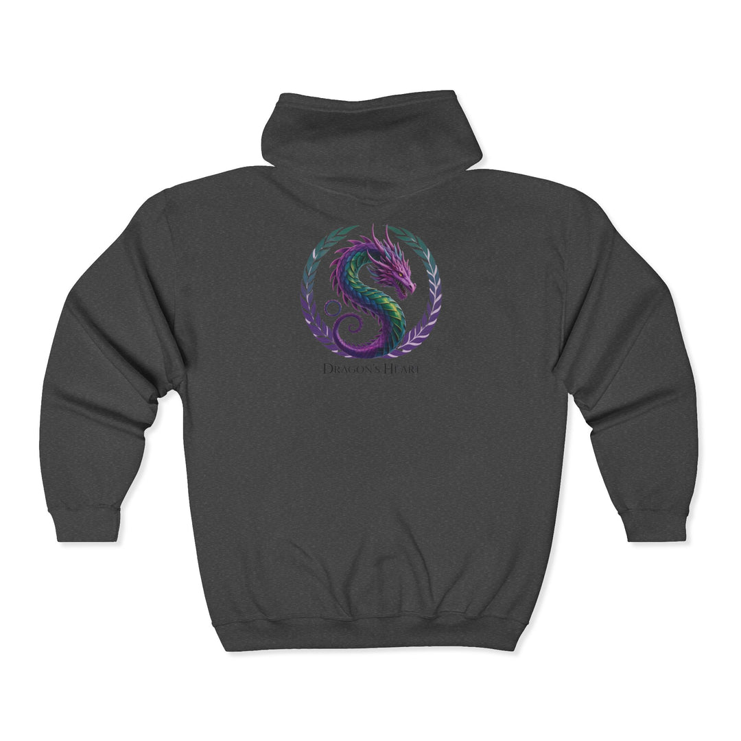 Dragon's Heart - nisex Heavy Blend™ Full Zip Hooded Sweatshirt