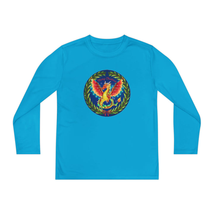 Youth Long Sleeve Competitor Tee - Christmas Dragon