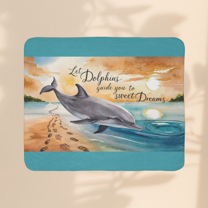 Fleece Sherpa Blanket - Dolphin Dreams