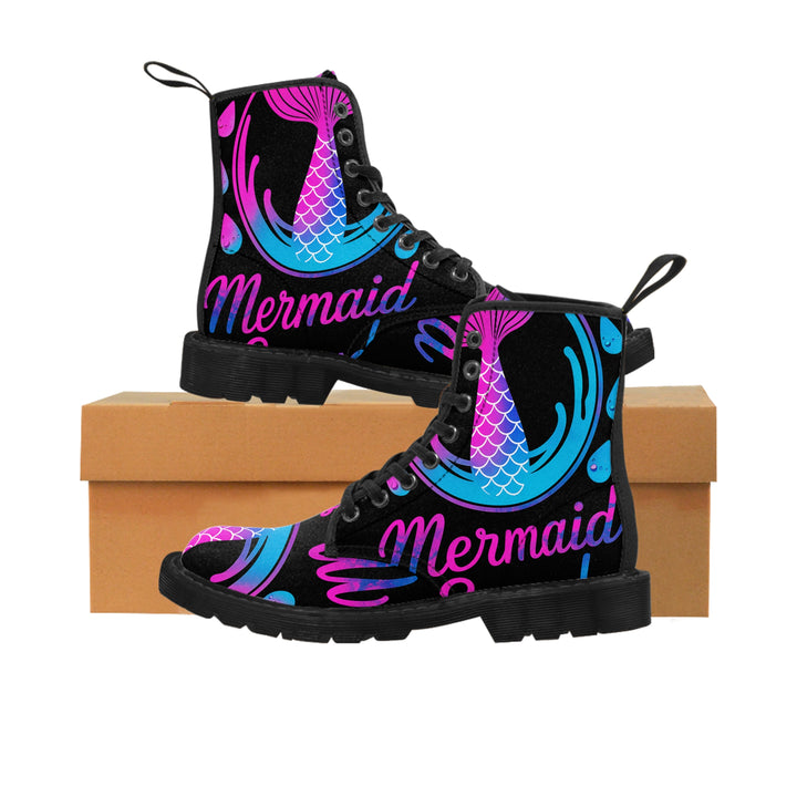 Women's Canvas Boots - Mermaid Boots