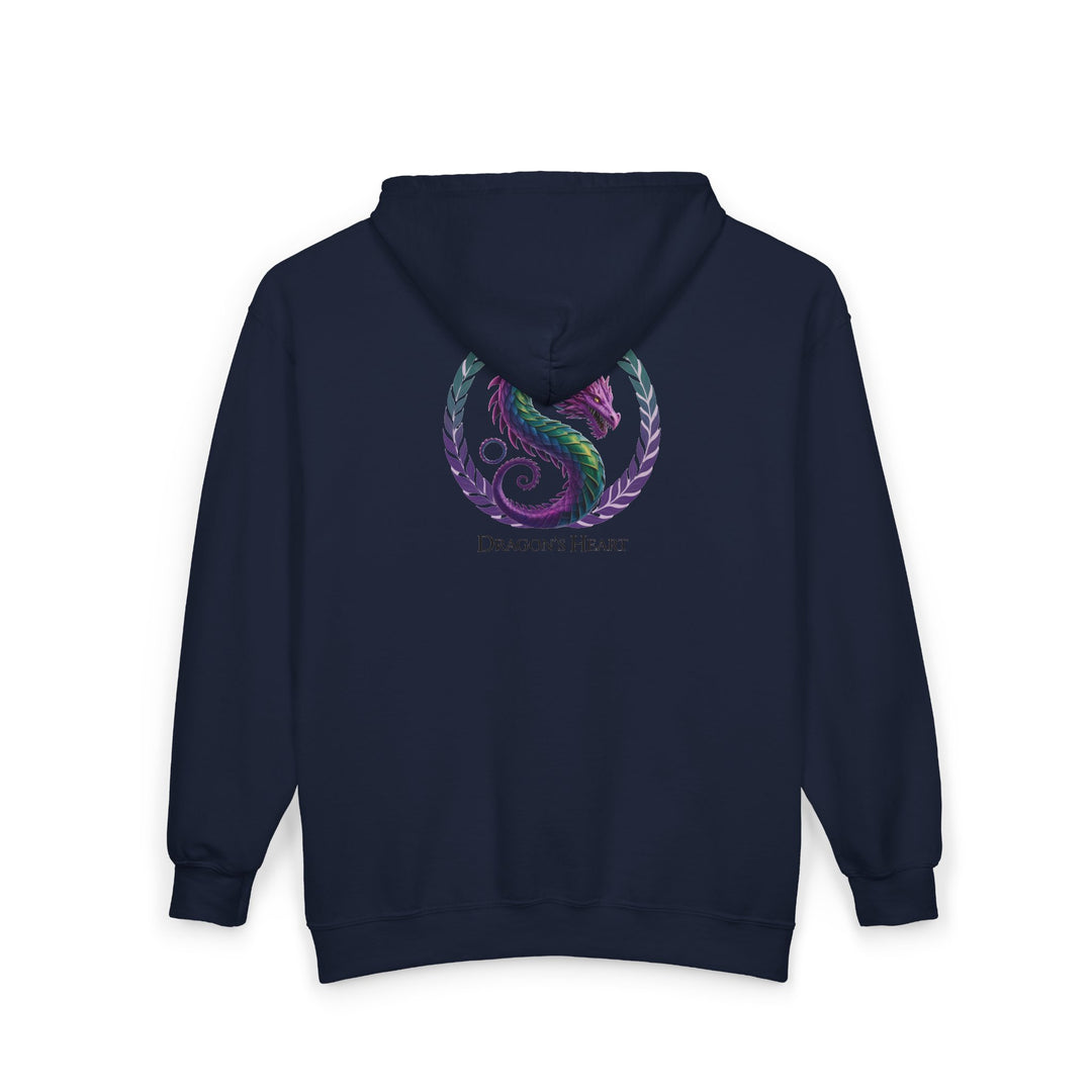 Dragon's Heart - nisex Heavy Blend™ Full Zip Hooded Sweatshirt