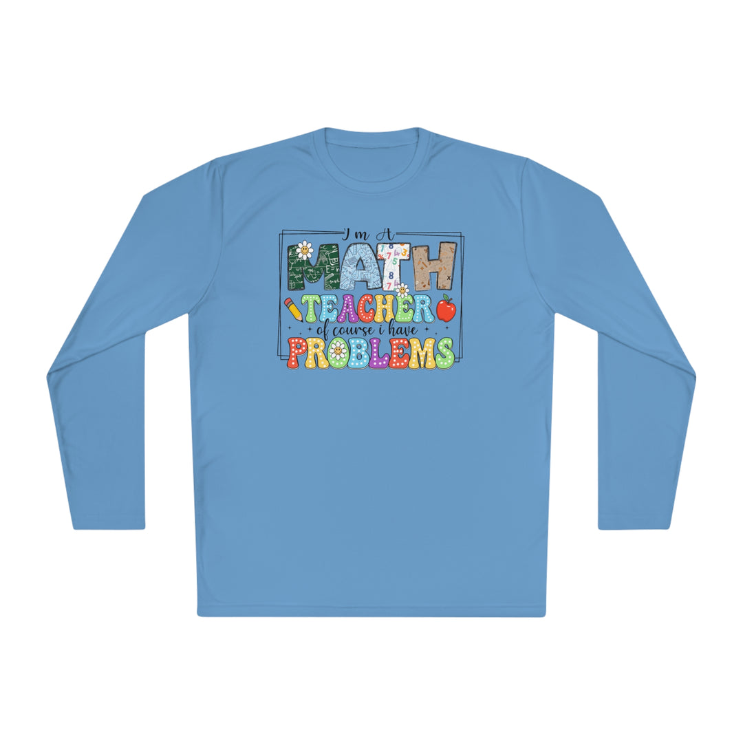 Unisex Lightweight Long Sleeve Tee - Math Teacher with Problems