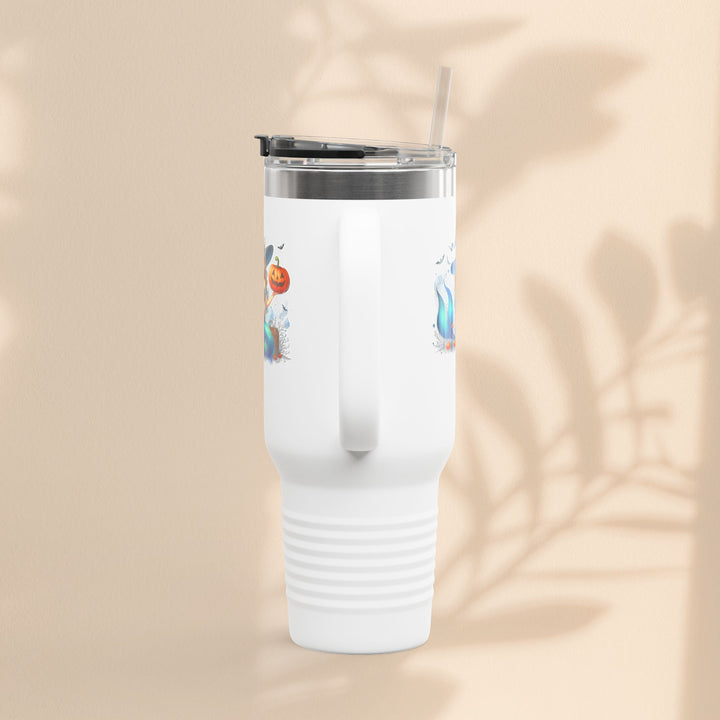 Mermaid & Pumpkin Halloween Travel Mug – 40oz Insulated Tumbler for Gifts & Parties