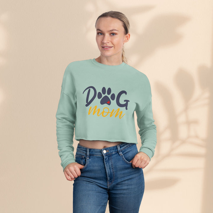 Dog Mom Cropped Sweatshirt - Perfect Gift for Dog Lovers