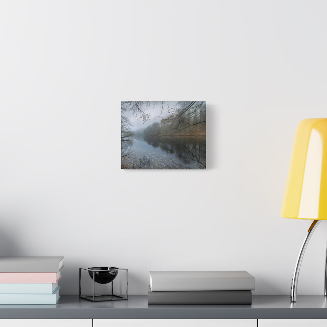 Foggy River Landscape Canvas Print – Nature Wall Art