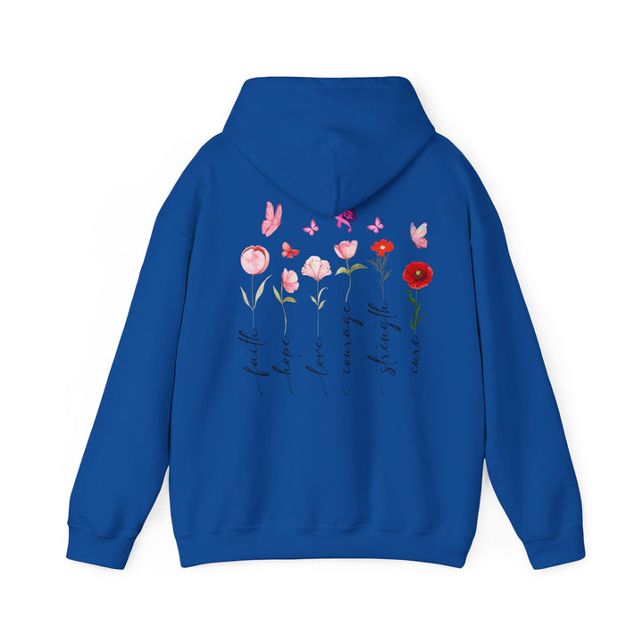 Hooded Sweatshirt Encouraging Faith, Hope, Cure for Cancer Patients