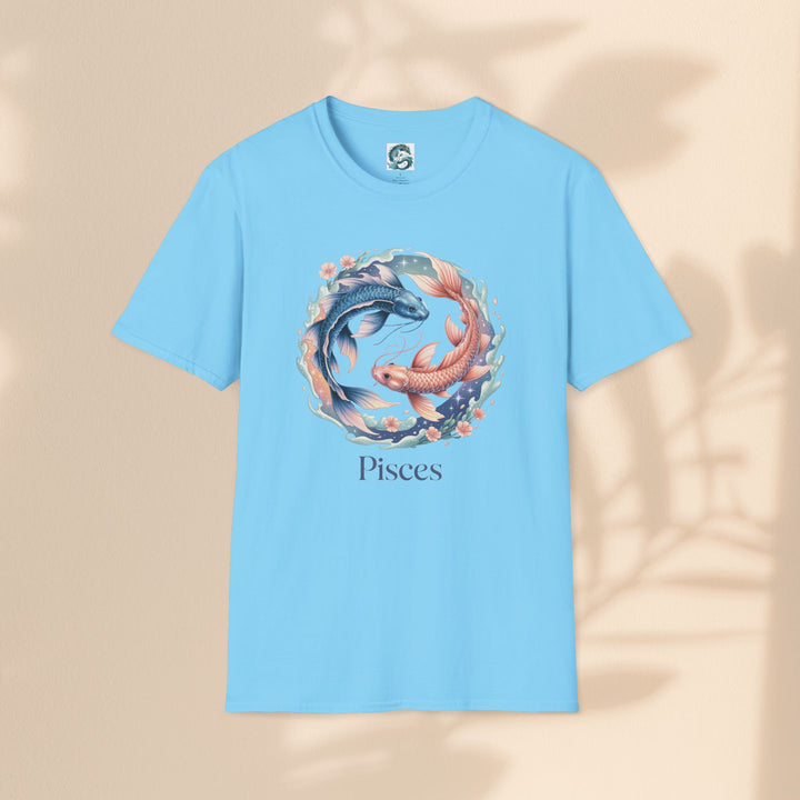 Pisces Zodiac T-Shirt, Softstyle Tee, Astrological Gift, Horoscope Apparel, Birthday Gift for Pisces, Astrology Merch