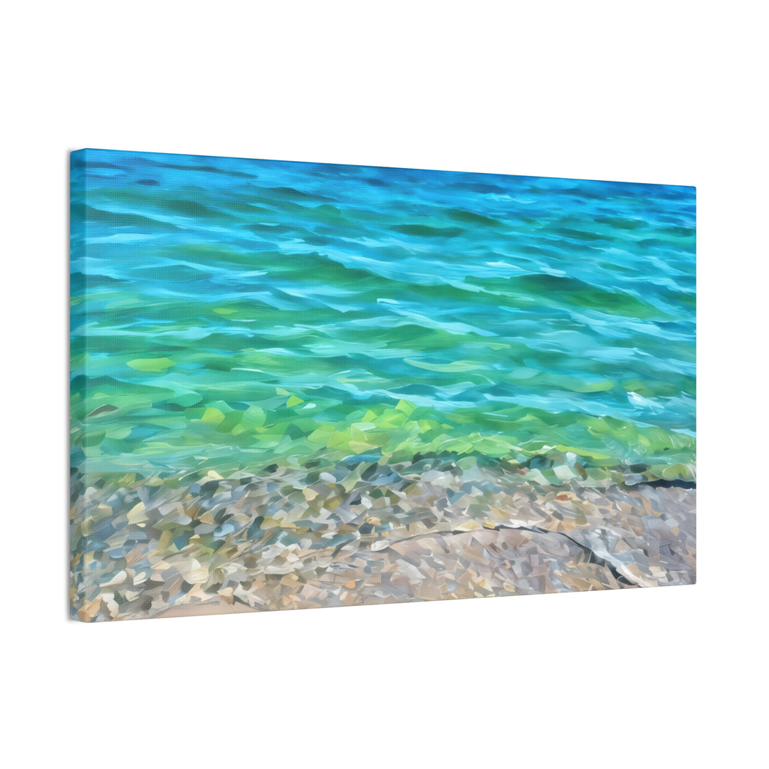 Coastal Serenity Seascape Canvas Art Print