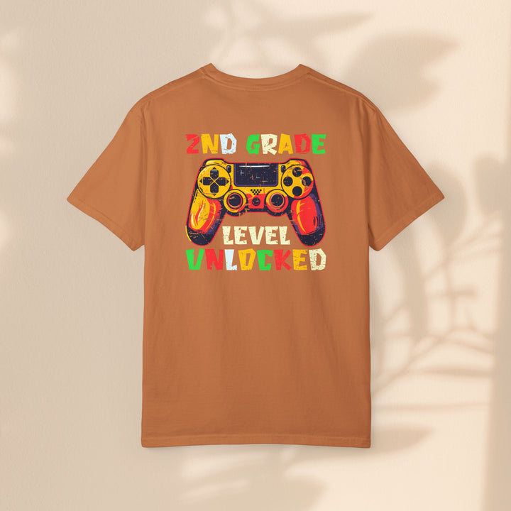 Fun Gamer T-Shirt, 2nd Grade Level Unlocked Shirt, Kids Gaming Apparel, Back to School Gift, Video Game Fan Tee