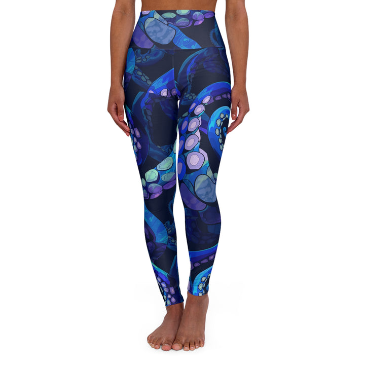 High Waisted Yoga Leggings - Octopus Delight