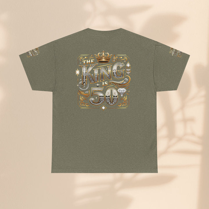 Royal 50th Birthday Tee, Vintage King Shirt, Men’s Birthday Gift, Celebrate 50 Years, Custom Graphic T-Shirt, Fun Party Top