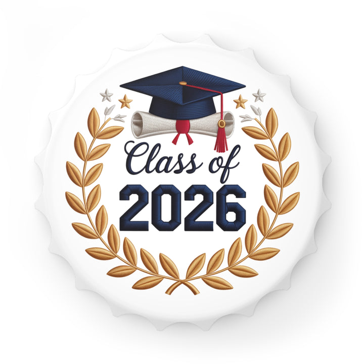 Class of 2026 Bottle Opener – Graduation Cap & Laurel Keepsake