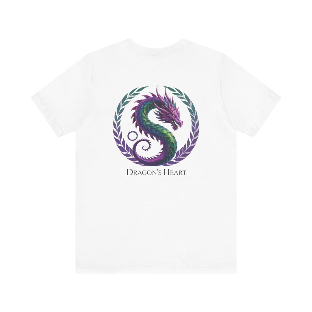 Mythical Dragon's Heart Unisex Tee, Fantasy Shirt, Gift for Gamers, Unique Dragon Design, Casual Wear, Dragon Lover's Apparel