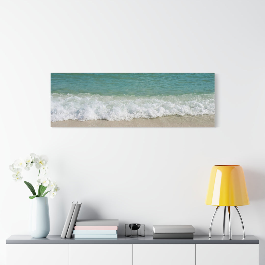 Beach Waves Matte Canvas Print – 1.25-Inch Stretched Seascape
