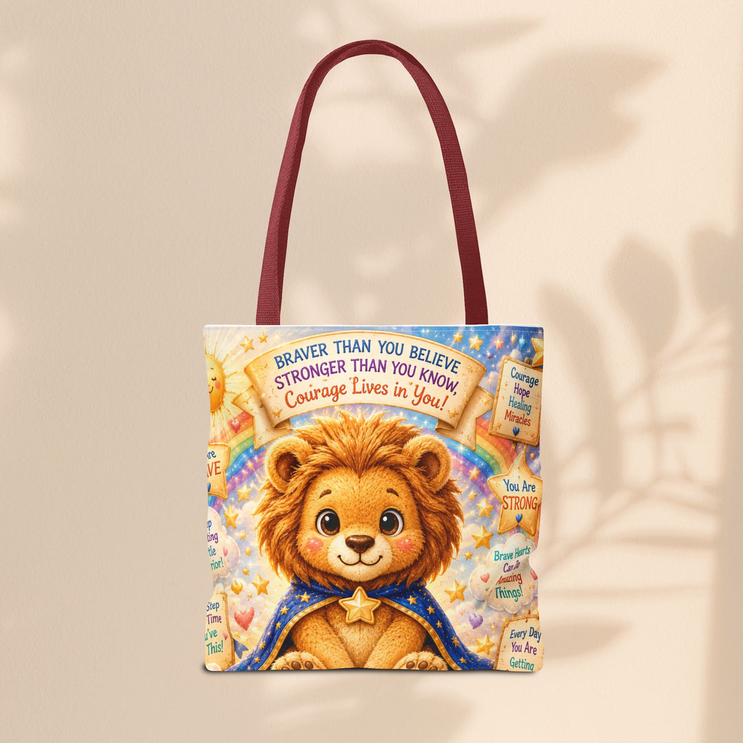 Cute Courage Lion Tote Bag | Brave Buddies™