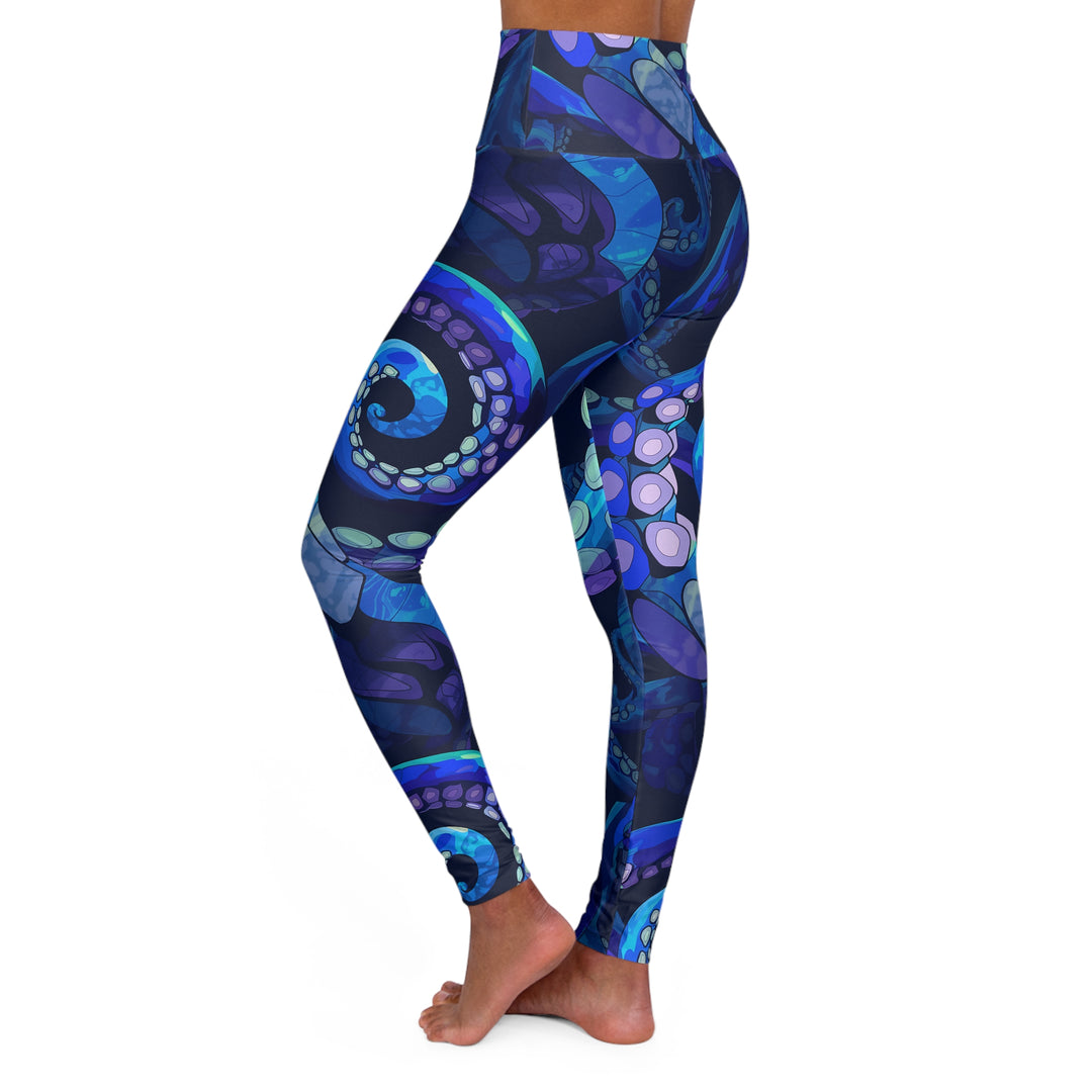 High Waisted Yoga Leggings - Octopus Delight