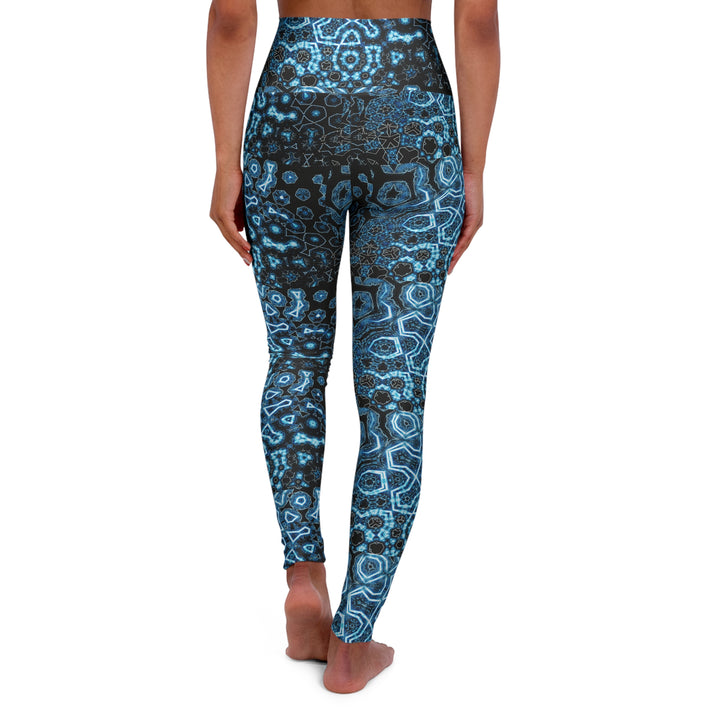 High Waisted Yoga Leggings - Shifting Blues