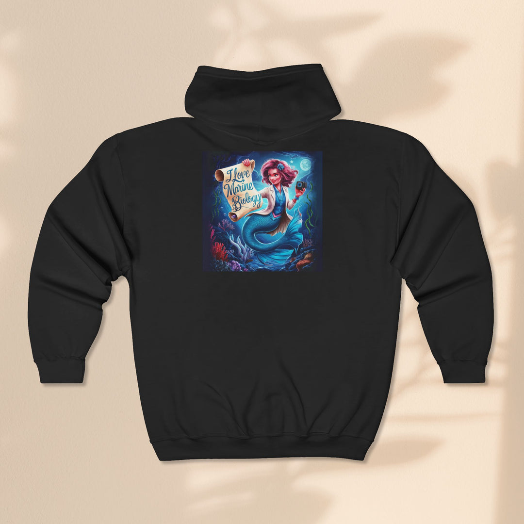 I Love Marine Biology - Unisex Heavy Blend™ Full Zip Hooded Sweatshirt