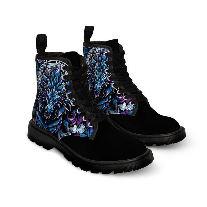 Men's Canvas Boots - Blue Electric Dragon